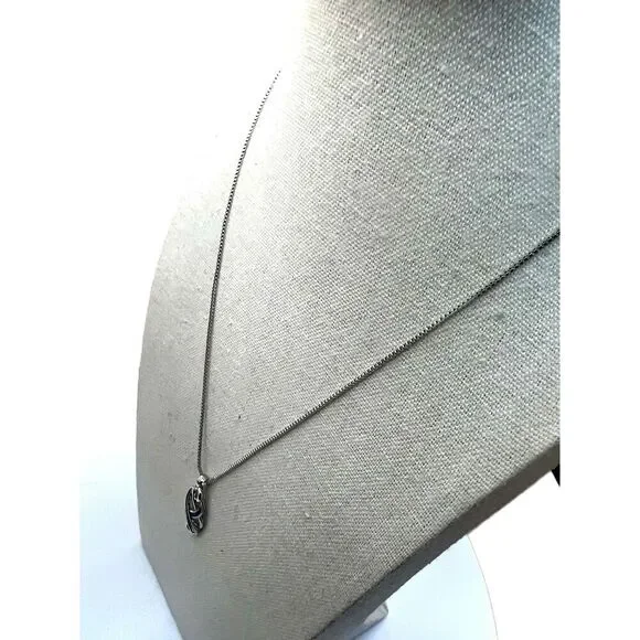 NEW Blue Interlaced Design Pendant Chain Necklace - Picture 6 of 9